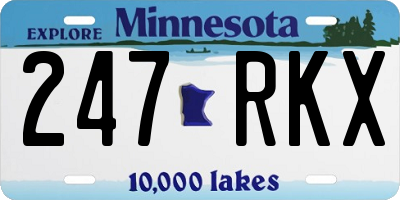 MN license plate 247RKX