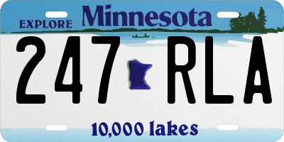 MN license plate 247RLA