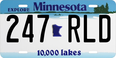 MN license plate 247RLD