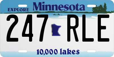MN license plate 247RLE