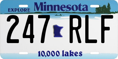MN license plate 247RLF