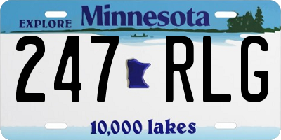 MN license plate 247RLG