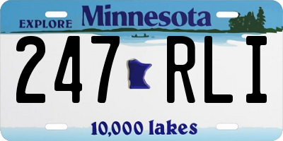 MN license plate 247RLI