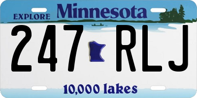MN license plate 247RLJ