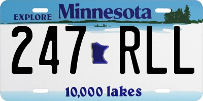 MN license plate 247RLL