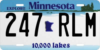 MN license plate 247RLM