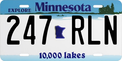 MN license plate 247RLN