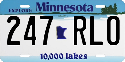 MN license plate 247RLO