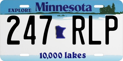 MN license plate 247RLP
