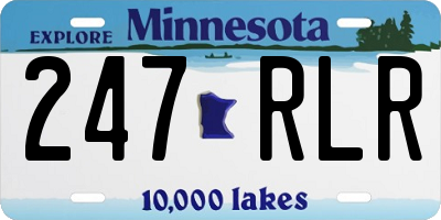 MN license plate 247RLR