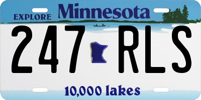 MN license plate 247RLS