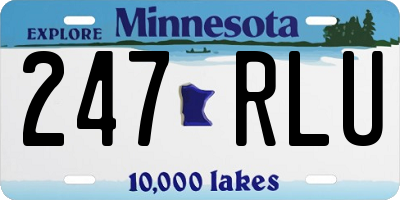 MN license plate 247RLU