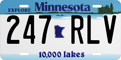 MN license plate 247RLV