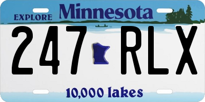 MN license plate 247RLX