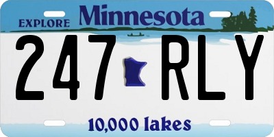 MN license plate 247RLY