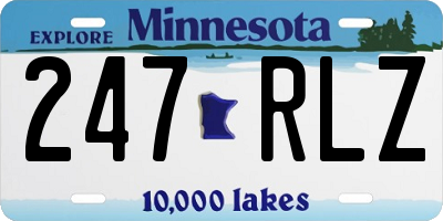 MN license plate 247RLZ