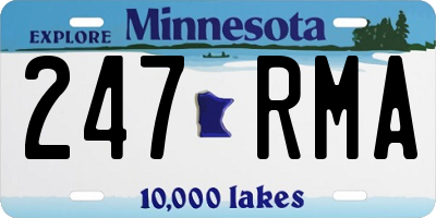 MN license plate 247RMA