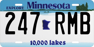 MN license plate 247RMB