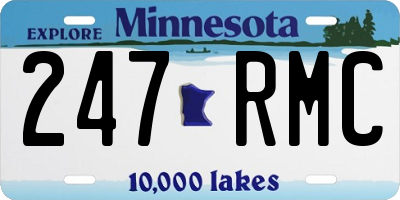 MN license plate 247RMC