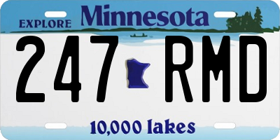 MN license plate 247RMD