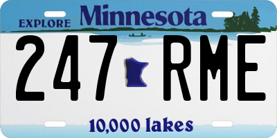 MN license plate 247RME