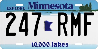 MN license plate 247RMF