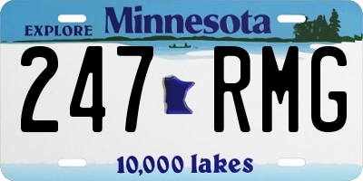 MN license plate 247RMG