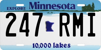 MN license plate 247RMI