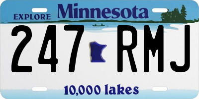MN license plate 247RMJ