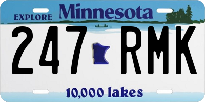 MN license plate 247RMK