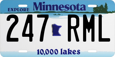 MN license plate 247RML