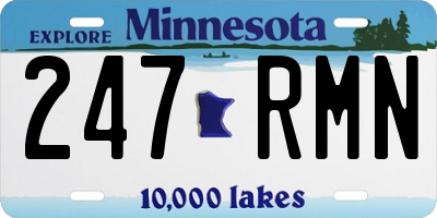 MN license plate 247RMN