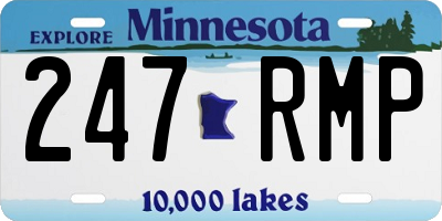 MN license plate 247RMP