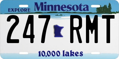 MN license plate 247RMT