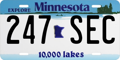 MN license plate 247SEC