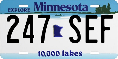 MN license plate 247SEF