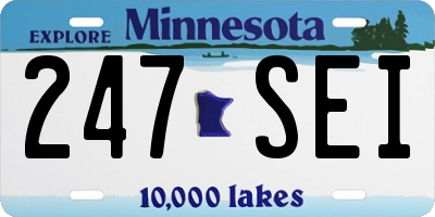 MN license plate 247SEI