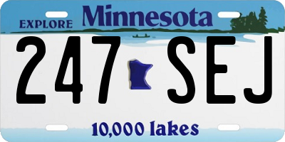 MN license plate 247SEJ