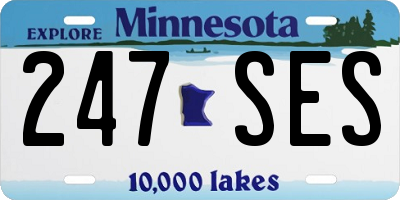 MN license plate 247SES