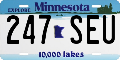 MN license plate 247SEU