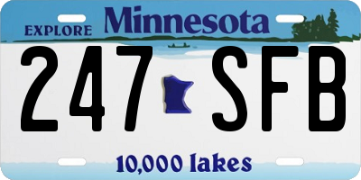 MN license plate 247SFB