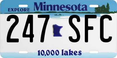 MN license plate 247SFC