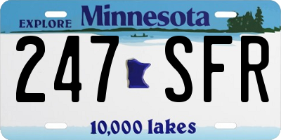 MN license plate 247SFR