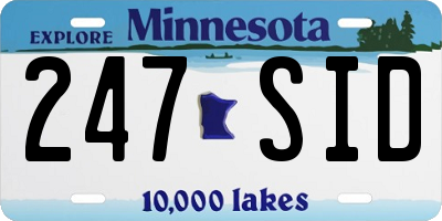 MN license plate 247SID