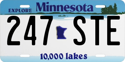 MN license plate 247STE