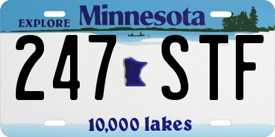 MN license plate 247STF