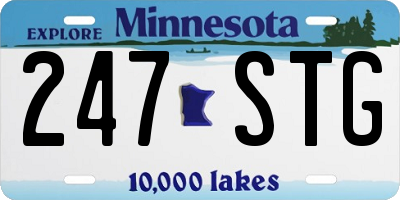 MN license plate 247STG
