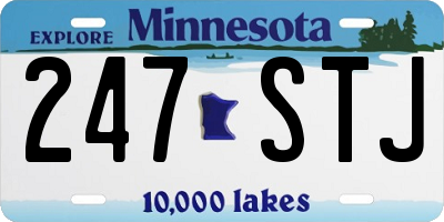 MN license plate 247STJ