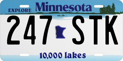 MN license plate 247STK