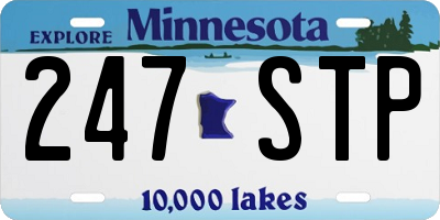 MN license plate 247STP